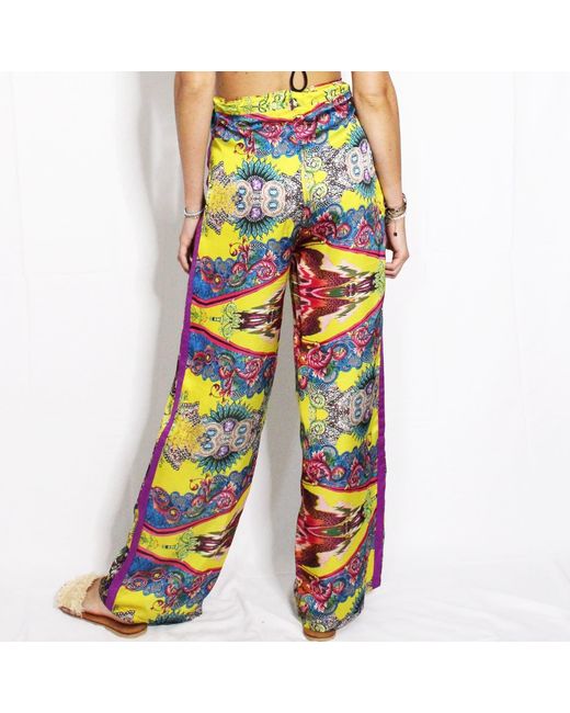 Boutique Kaotique Yellow Funky Flowy Pants