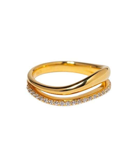 Belinda Jewelz Metallic Pavé Wavy Organic Ring