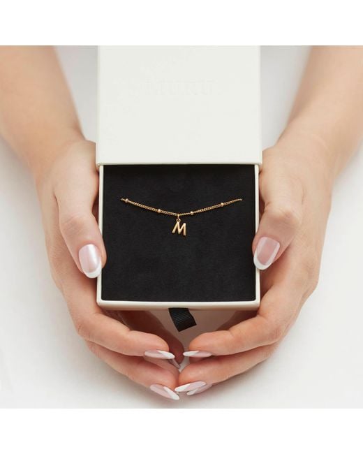 Muru Metallic Little Love Letter Bracelet
