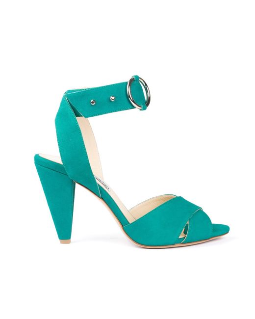 Rosamund Muir London Blue Montana Jungle Suede Heels