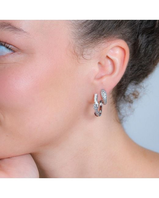 Onia Metallic Veil Hoops