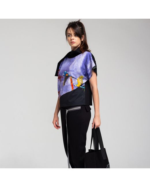 ARTISTA Blue Nelli Parrots Top