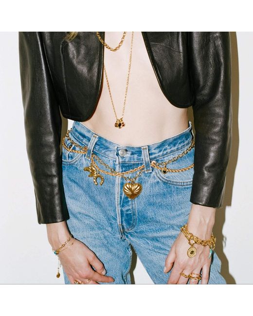 Alexie of Athens Metallic Lucky Heirloom Convertible Belt & Necklace Chain