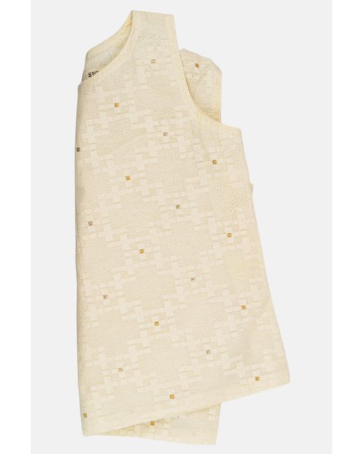 Stovaria Natural Textured Sleeveless Top