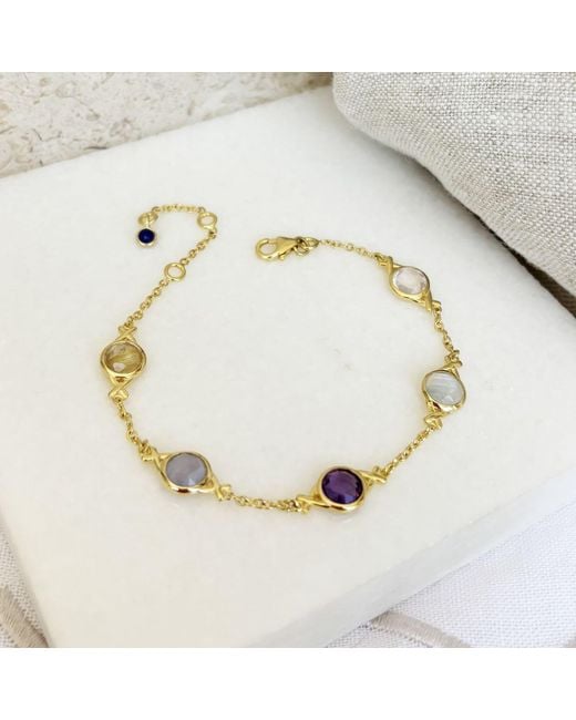 Auree Jewellery Metallic Palma Good Health Gemstone Bracelet