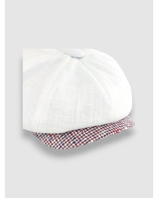 Mister Miller - Master Hatter White Albert's Capri Bakerboy Cap for men