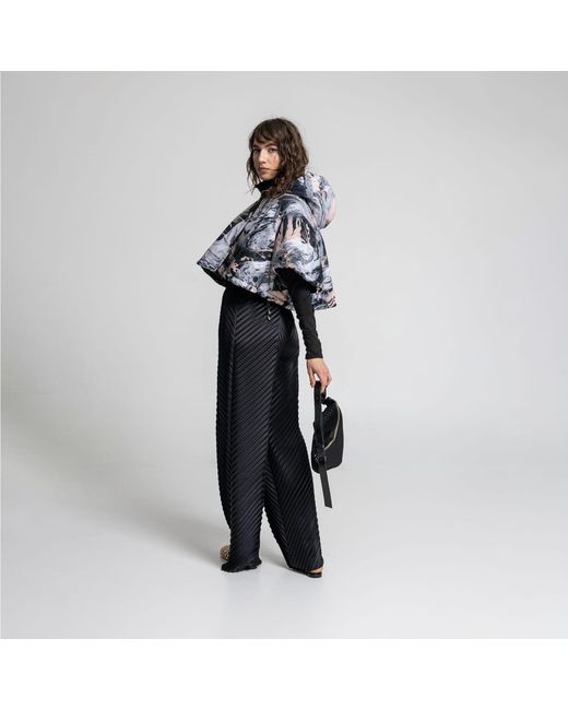 ARTISTA Gray Onix High Waisted Pleated Pants