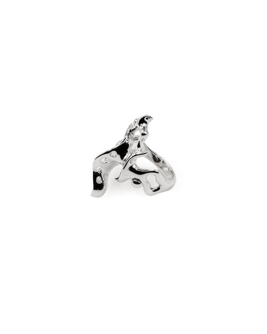 Luna Delphine White Serpent Ring