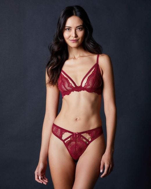 Journelle Red Natalia String Thong Bordeaux