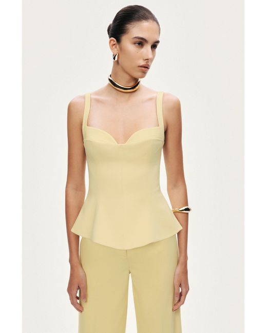 Nocturne Yellow Strappy Sculpted Bustier