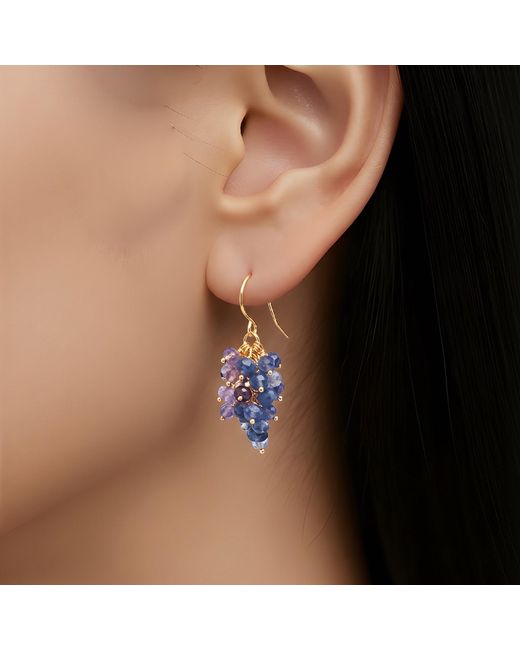 Lori Kaplan Design Blue Midnight Gemstone Earrings