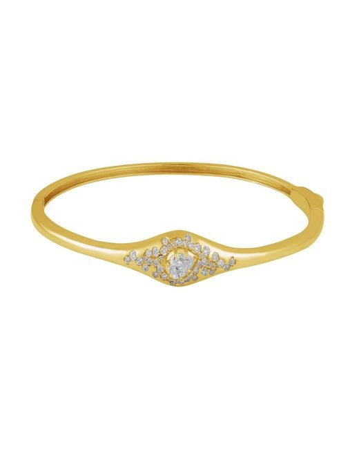 Artisan Metallic 14K Diamond Evil Eye Bangle Bracelet