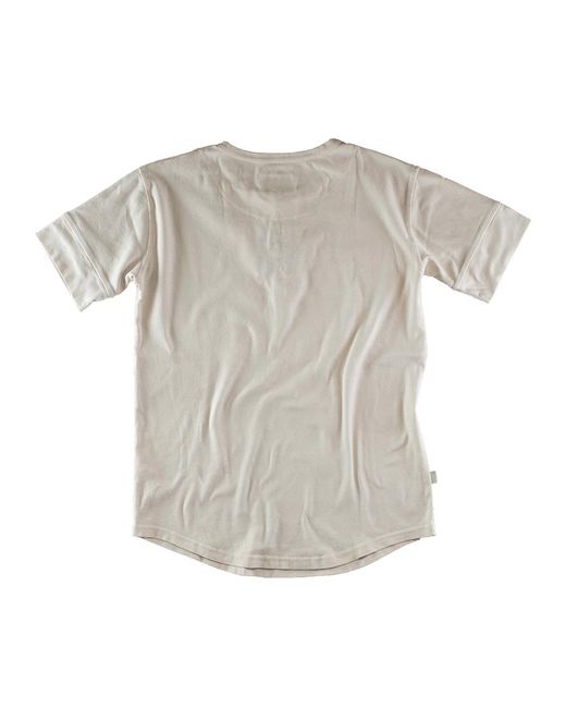 &SONS Trading Co Gray Neutrals &Sons The New Elder Henley Short Sleeve Shirt Raw for men