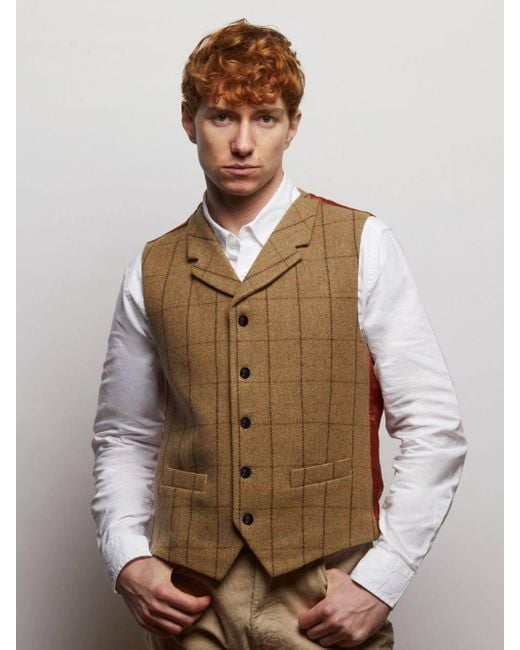 Guards London Green Sherwood Tweed Wool Waistcoat for men