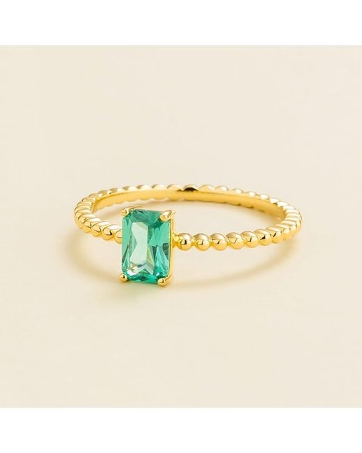 Juvetti Yellow Buchon Ring Set With Paraiba