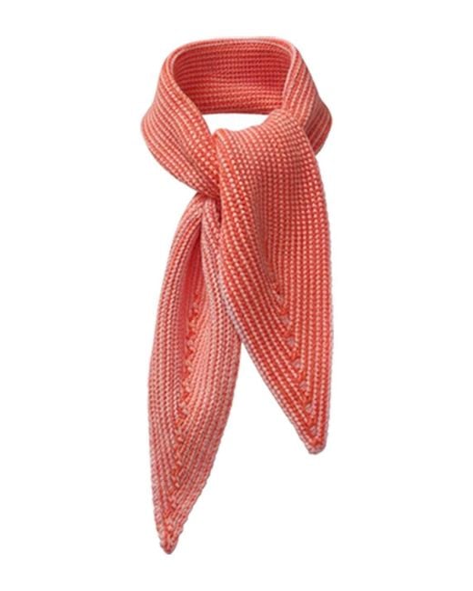 Nooki Design Red Madria Rib Knit Scarf