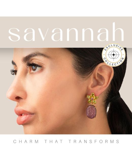 Bounkit Purple Savannah Earrings Push Back