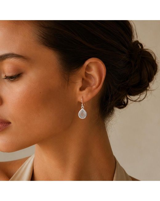The Jewellery Store London White Sterling Pear Shaped Moonstone Jewellery Set