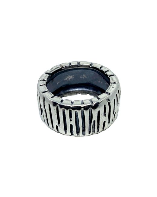 Tg-Jewellery by Tamara Gervasio Metallic Wheel Flat Band Ring – Sterling for men