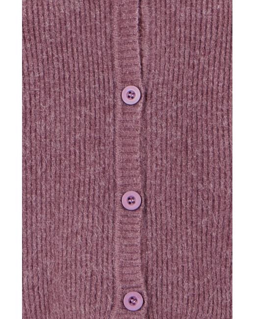 Yumi' Purple Marl Knit Cardigan