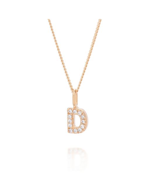 Nellou Jewellery Metallic Initial Sparkle Necklace Plated Sterling
