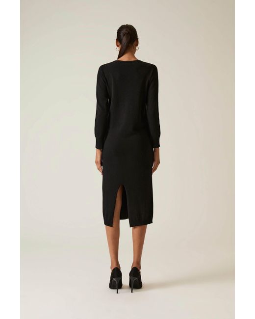 James Lakeland Black Knitted Midi Dress
