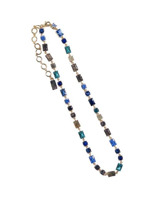 Native Gem Blue jagger Necklace- Azure