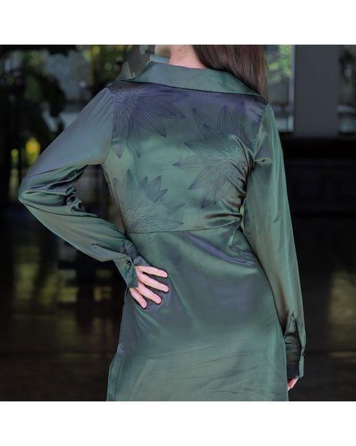 Celeste Mendis Green Nymphea Dress