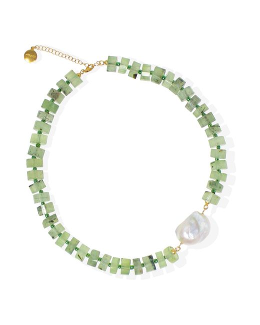 Vintouch Italy Green Artemis Quartz Necklace