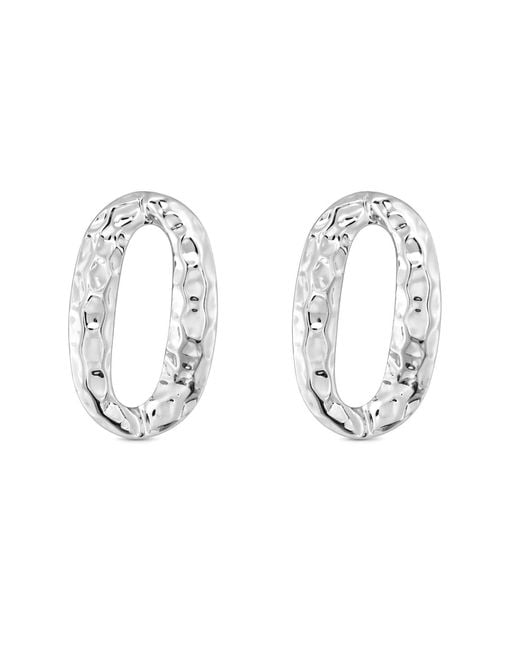 Hye Jane Jewelry Metallic Rue Hammered Oval Earrings