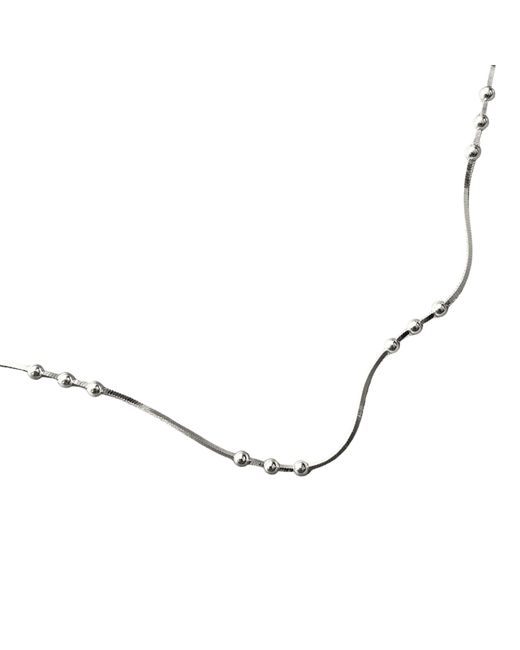 Spero London Metallic Three Bead Sterling Satellite Bracelet