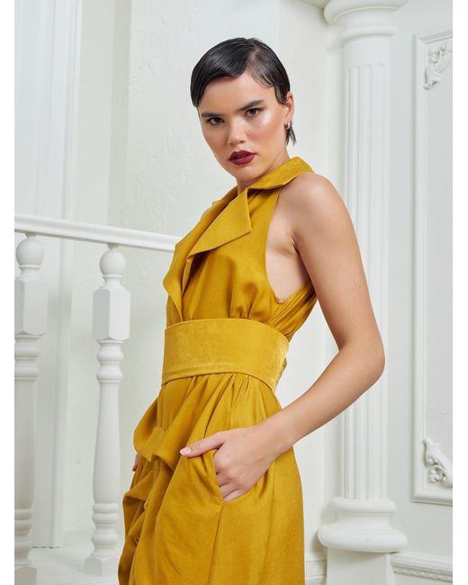Lumina Eligma Yellow The Tuxedo Dress