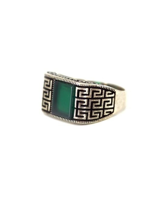 VicStoneNYC Fine Jewelry Green Unique Antique Onyx Bold Ring For for men