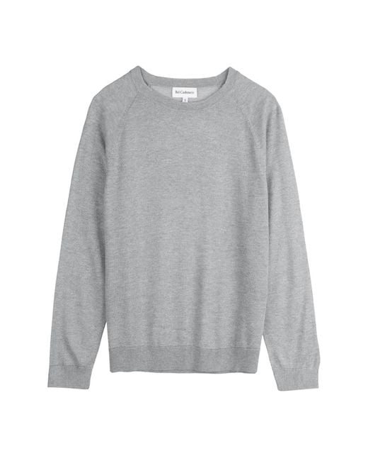 Bel Cashmere Gray Chelsea Cashmere And Silk Sweater