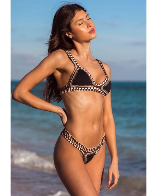 Luxsea Swimwear Brown Bermuda Crochet Bikini Bottom
