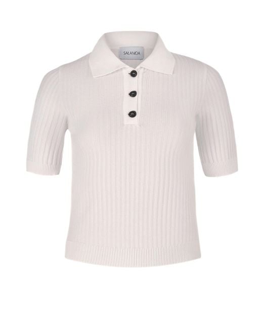 SALANIDA Pink Madonna Polo Top