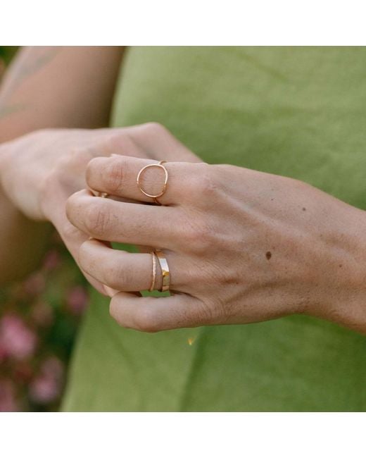 Kate Koel Natural Textured Band Stacking Ring