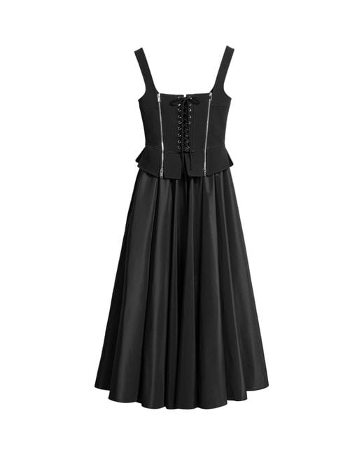 Nocturne Black Laced Corset Maxi Dress