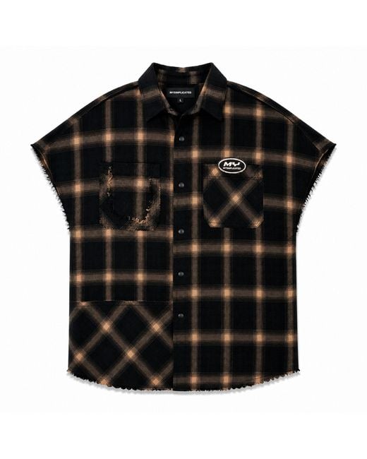 mysimplicated Black Atelier Division Sleeveless Shirt for men