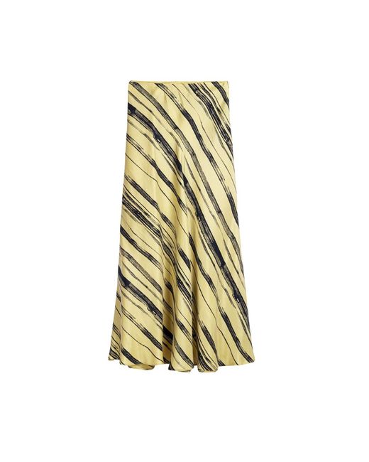 Nocturne Metallic Printed Lightweight Midi Skirt