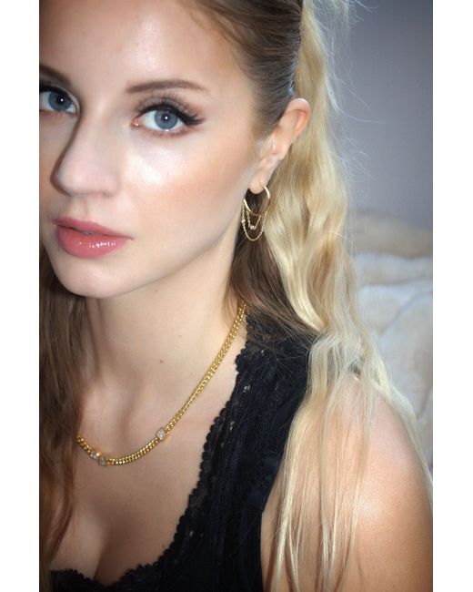 Areia Jewellery Metallic Elvira Chain Hoops