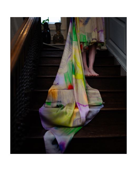Klements Yellow Ghosts Scarf Giant Square