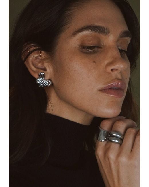 Mickey's Girl Metallic Moon Bloom Waterproof Earrings