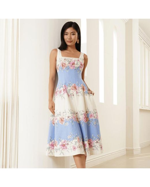 Yumi Kim Blue Sienna Lush Luau Linen Dress