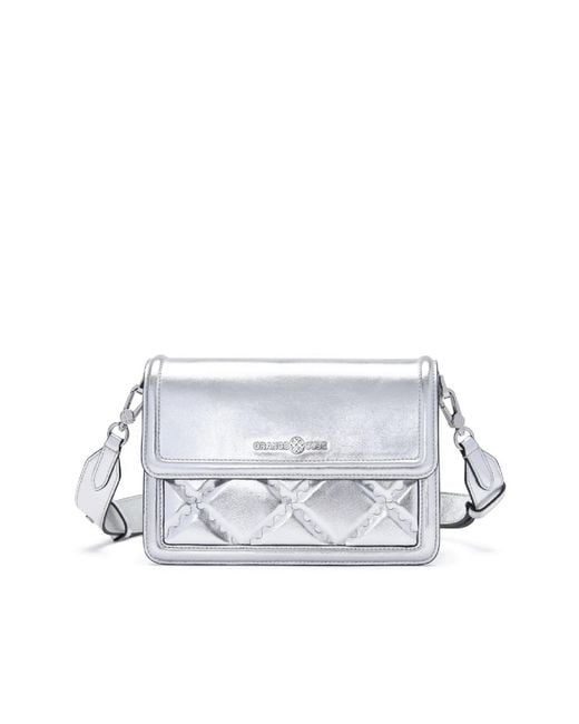 Orange Cube White Mosaic Compact Messenger Bag