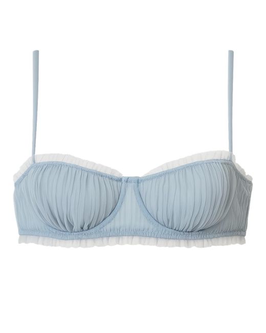 Solara Blue Debby Plisse Balconette Top