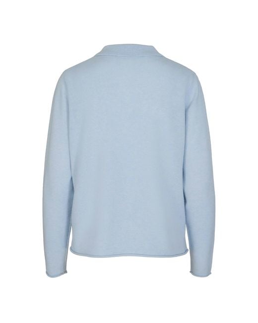 tirillm Blue Nadine Cardigan With Collar And Pockets, Light
