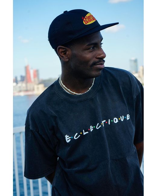 Éclectique Black Seinfeld Vintage Logo Hat for men