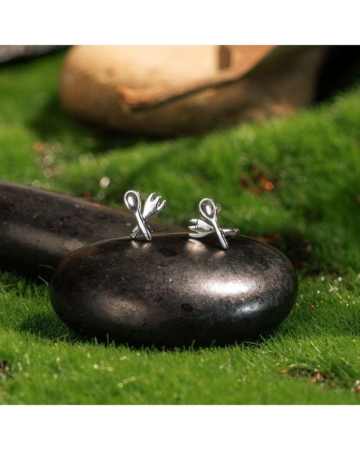 Far East Jewelry White Handcrafted Earrings Food Fun Fairies