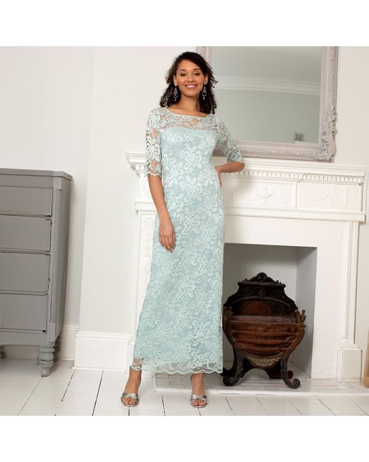 Alie Street London Gray Lila Lace Gown